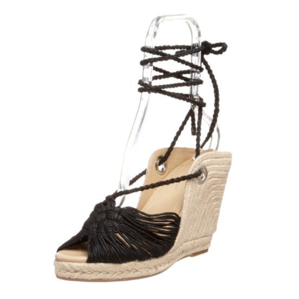 BCBGENERATION Pile ankle tie espadrilles wedge